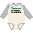 thumbnail image 3 of Inktastic Future Swimmer Boys Long Sleeve Baby Bodysuit, 3 of 5