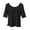 Black, variant on HomeGardon Women Shirts Tops for Women Fashion Women's Summer Casual Solid Color Loose 1/2 Sleeve Round-Neck Top,XL-XXL