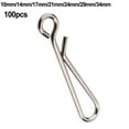 100pcs Fishing Tackle Stainless Steel Rig Clips Hanging Snap Weight