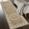 thumbnail image 5 of 2â€™ x 7â€™ Tan Retro Modern Medallion Runner Rug, 5 of 5