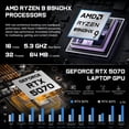 thumbnail image 3 of HP Omen RTX 5070 Gaming Laptop, 16" WQXGA 240Hz, AMD Ryzen 9 8940HX, 16GB DDR5, 512GB SSD, Windows 11 Home, 3 of 8