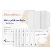 Momfree Hydrogel Nipple Pads for Breastfeeding, Instant Cooling Relief, 12 Count (6 Packs), Reusable Nipple Gel Pads for Sore Nipples