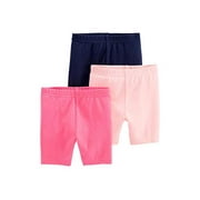 Simple Joys by Carter's Girls' 3-Pack Bike Shorts, Pink, Navy, 24 Months