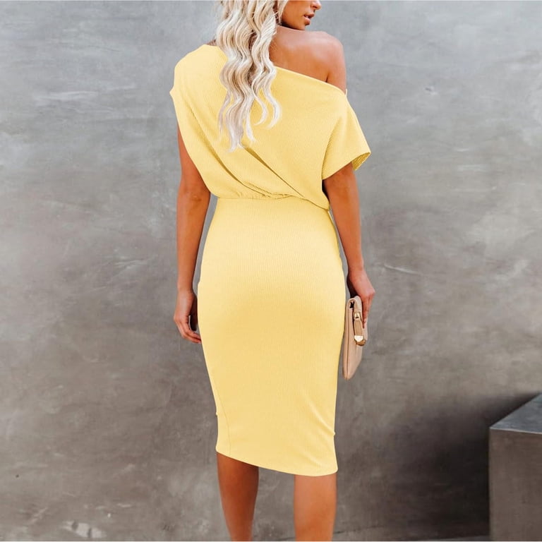 off the shoulder wrap midi bodycon dress Women's 3/4 Sleeve Batwing HIPS-Wrap Pencil Party Sexy Loose, 2XL Size:XS/US 2-4 Side split detail Home Page New Where to find a
