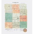 thumbnail image 2 of Everts 12x13 White Modern Wood Framed Museum Art Print Titled - Clark Kansas - Everts 1887, 2 of 4