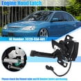 thumbnail image 2 of Unique Bargains Black Hood Latch Lock 74120S5AA01 HO1234110 for Honda Civic 2001-2003 1pcs, 2 of 7