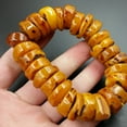 thumbnail image 4 of OPOLSKI Natural Amber Beeswax Abacus Beaded Bracelet Hand Jewelry Light Yellow, 4 of 7