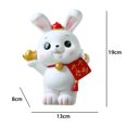 thumbnail image 2 of Rabbit Piggy Bank Figurine Desktop Decoration Porch Ornament Rabbit Statues Resin Rabbit Bunny Figurines Option 2, 2 of 9