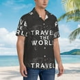 thumbnail image 5 of Fotbe Travel The World1 Hawaiian Shirt For Men Unisex Summer Beach Casual Short Sleeve Cotton Linen Button Down Shirts-Large, 5 of 9