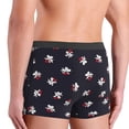thumbnail image 4 of Men's Boxer Briefs, Red Floral Soft Comfy Mens Underwear Boxer Briefs Breathable With Widen Waist, 4 of 7