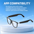 thumbnail image 4 of MOSENSE Smart Glasses with Bluetooth Audio, Hands-Free Call Answer, Real-Time Recording & Online Translation, Magnetic Charger Included, Ideal for Daily Casual Wear, 4 of 6