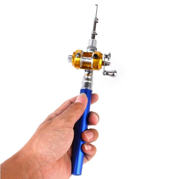 Luzkey Travel Mini Pocket Aluminum Pen Fishing Rod Pole With Baitcasting Reel Other