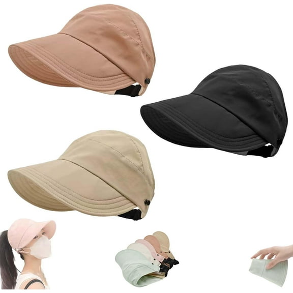 New Classupery Outdoor UV Protection Hollow Top Sun Hat, Summer Hats for Women 2025 Wide Brim Adjustable