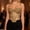Brown, variant on Women's Tanks Mesh with Built-In Bra Shiny Rhinestones Detachable Straps Bustier for Shapewear and Outerwear Everyday Elegant Black 38