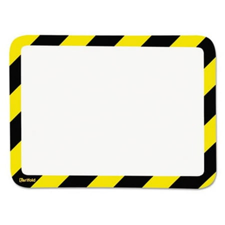 Tarifold P194944 High Visibility Safety Frame Display Pocket-Magnet Back, 10.25 x 14.5, Yellow & Black