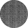 thumbnail image 1 of Ahgly Company Indoor Round Abstract Gray Modern Area Rugs, 7' Round, 1 of 4