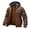 Camel, variant on KVE Men's Faux Leather Jacket Waterproof Motorcycle Bomber Jacket Vintage PU Moto Biker Coat Dark Grey Small