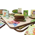 thumbnail image 4 of Ambesonne Zoo and ABC Wooden Puzzle Set of 2 Chunky Pieces, Learn Alphabet Animals, Green Mustard Multicolor, 4 of 5