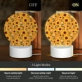 thumbnail image 3 of Salouo Modern Wood Grain Sunflower for Round Acrylic Night Light - Acrylic Sheets with LED Light Lamp Base - Decorative Night Lamp for Restaurant Bar Cafe Shop Room Decoration, 3 of 9
