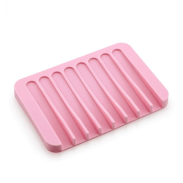 Selfflowing silicone soap dish for bathroom or kitchen pink Walmart.ca