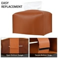 thumbnail image 4 of 2Pcs Tissue Box Covers Rectangular PU Leather Tissue Box Holder with Bottom Belt Decorative Facial Napkin Holder Waterproof Facial Paper Organizer Foldable Tissue Case Cube for Home, 4 of 8
