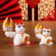thumbnail image 4 of Estatua de gato de la suerte, resina, figuras musculares, mano que agita, gato de la fortuna, decorativa, 4 of 5