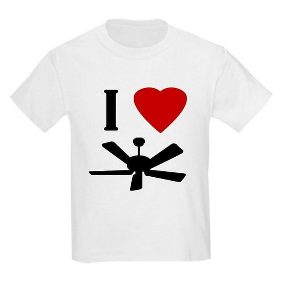 CafePress - I Love Fans Kids Light T Shirt - Light T-Shirt Kids XS-XL