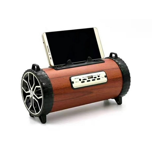 Portable Rechargeable 10w Wireless Speaker For Samsung Galaxy M M10 A6s 18 J4 Core J4 J6 Brown Walmart Com