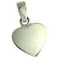 thumbnail image 1 of Sterling Silver 18" 1mm Box Chain Small Flat Plain Heart Pendant Necklace, 1 of 2