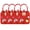 red, variant on Vjnyvs 4 Pcs Reusable Cartoon Felt Tote Bags Shopping Gift Bags with Handles