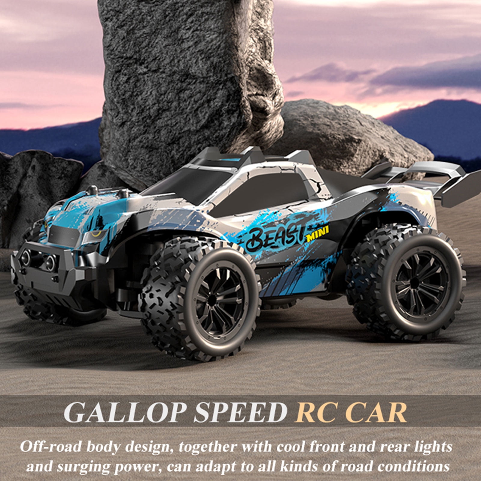 High Speed Jump RC Truck, Off Road RC Cars, 4WD All Terrain RTR RC Truck For Adults, 1:20 Scale All Terrain RC Car, 20+KPH High Speed 4WD Electric Vehicle With 2.4 GHz Remote Control