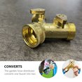 thumbnail image 3 of 1PC Ball 3/4 inch Garden Hose Barb 3-way Shut-off Pipe Replacement, 3 of 8