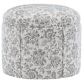 thumbnail image 6 of Round Floral Upholstered Ottoman, 22"x18" Fabric Accent Ottoman with Floral Pattern, for Living Room, Bedroom, 6 of 8