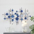 thumbnail image 2 of CosmoLiving by Cosmopolitan Blue Metal Overlapping Circle Geometric Wall Decor, 2 of 7