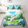 thumbnail image 2 of YST Cartoon Dog 7-Piece Comforter Set, Kids, Blue, Floral, Cartoon, Full, 2 of 4