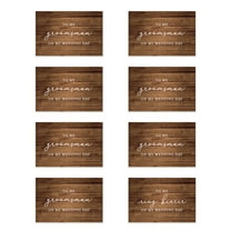 Koyal Wholesale Groomsmen Wedding Day Gift Cards with Envelopes set of 8 Rustic Wood On My Wedding Day Cards, 4 x 6-In