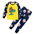 thumbnail image 1 of Caqnni Children's All-Day Play Set 2 Piece Soft Cotton Outfit with Long Sleeves, Suitable for Spring Summer Fall, Vibrant Patterns(Yellow,5-6 Years), 1 of 5