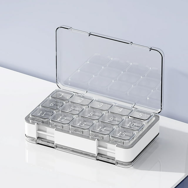 Dsscvnef Distributeur Division Séparée Distributeur Moyen et Tardif Mini Portable Adapté pour Voyage Rangement Fonctionnel Portable Facile à Utiliser Conteneurs de Rangement en Verre avec Couvercles Rangement Réfrigérateur