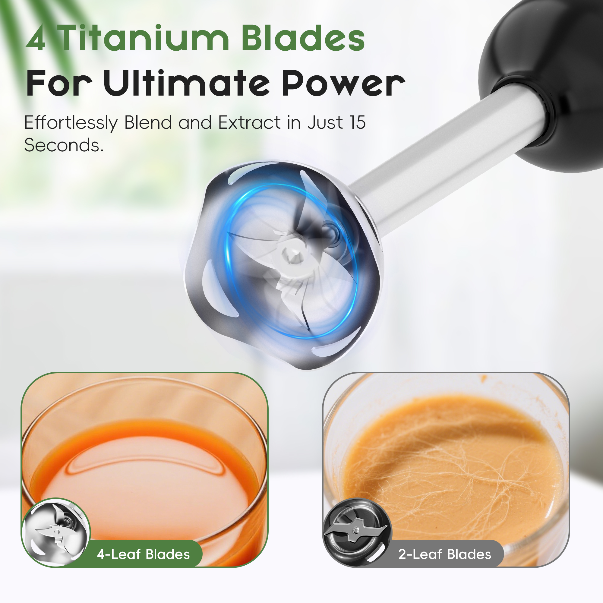 WHALL Cordless Immersion Blender, 5-in-1 with Attachments photo 8