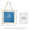 thumbnail image 3 of Stylish Canvas Tote Bag with Blue Background and White Sun Horizon Design - Perfect for Shopping Travel and Parties, 3 of 4
