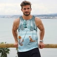 thumbnail image 6 of Salouo Gnome And Red Fox Fishing for Men's Tank Tops,Sleeveless Muscle Shirts for Men Quick Dry Workout Tank Top Gym Muscle Tee Fitness Bodybuilding Sleeveless T Shirt-X-Large, 6 of 7
