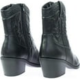 thumbnail image 4 of Picotee Soda Women Cowgirl Cowboy Western Stitched Ankle Boots Pointy Toe (Black Pu, 7.5), 4 of 5