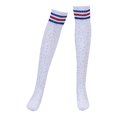thumbnail image 3 of Calcetines Altos Medias de Cristal con Rayas Azul Roja Sunnimix, 3 of 7