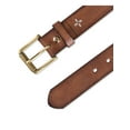 thumbnail image 2 of SUN STONE Mens Brown Adjustable Logo Faux Leather Casual Belt M 34-36, 2 of 2