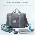 thumbnail image 6 of maho Sports & Travel Duffle Bag - Foldable Weekenders Bag For Traveling Women & Men - 35L Overnight Lightweight Duffel Bags With Shoe Pocket Gray on Clearance, 6 of 7