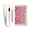 Pink Clastic Gemstone, variant on JIALIOU Nylon Trifold Card Wallet with ID Window Zipper Pocket for Men Women Teen American Flag and Cow