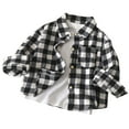 thumbnail image 5 of NAISIBABY Boys Flannel Shirts, Lapel with Pocket Long Sleeve Button-Down Fall Plaid Fashion Jackets Black 1T, 5 of 5