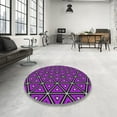 thumbnail image 3 of Ahgly Company Indoor Rectangle Patterned Purple Novelty Area Rugs, 4' x 6', 3 of 6