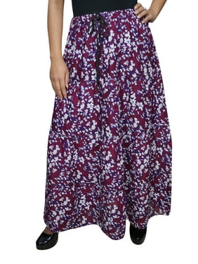Mogul Women Maxi Skirts Printed Boho Chic Gypsy Hippie Summer Rayon Skirts