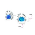 thumbnail image 4 of Bling Jewelry Womens Gemstone Pink Blue White Opal Stud Earrings Sterling Silver, 4 of 5